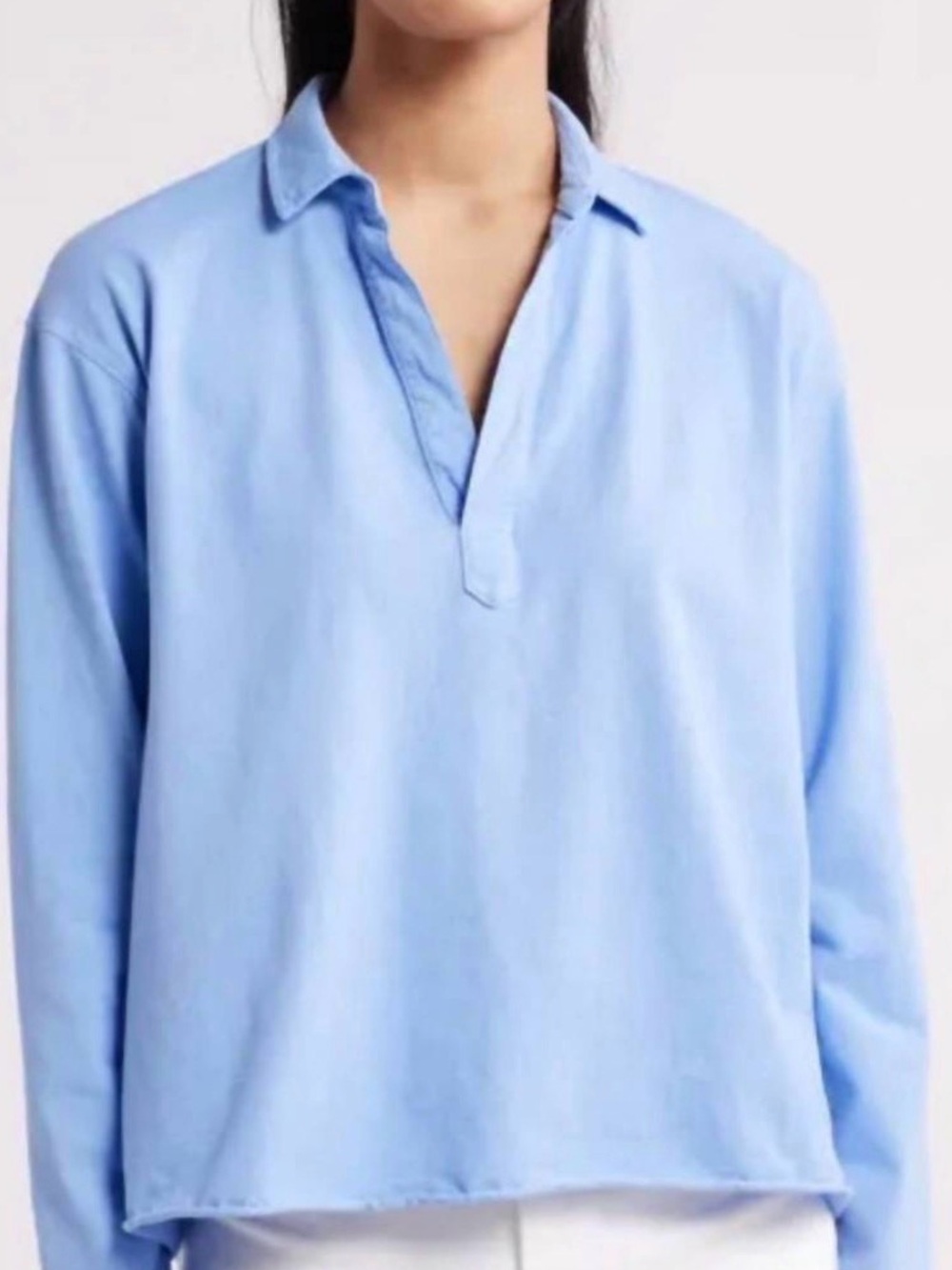 NEW FRANK & EILEEN patrick popover henley top in lilac XS
